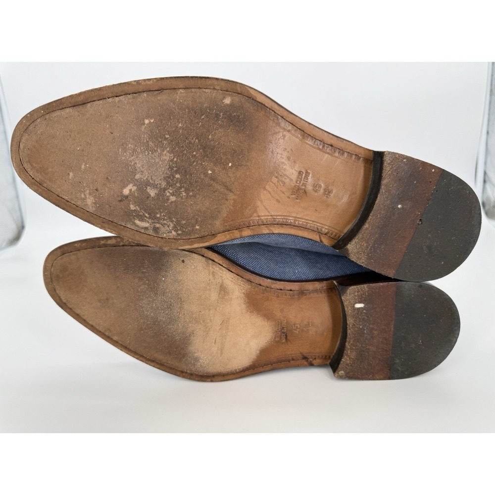 Paul Fredrick Sterling Derby dress shoes Brown Blue 45/12 Made In Italy - Picture 7 of 7